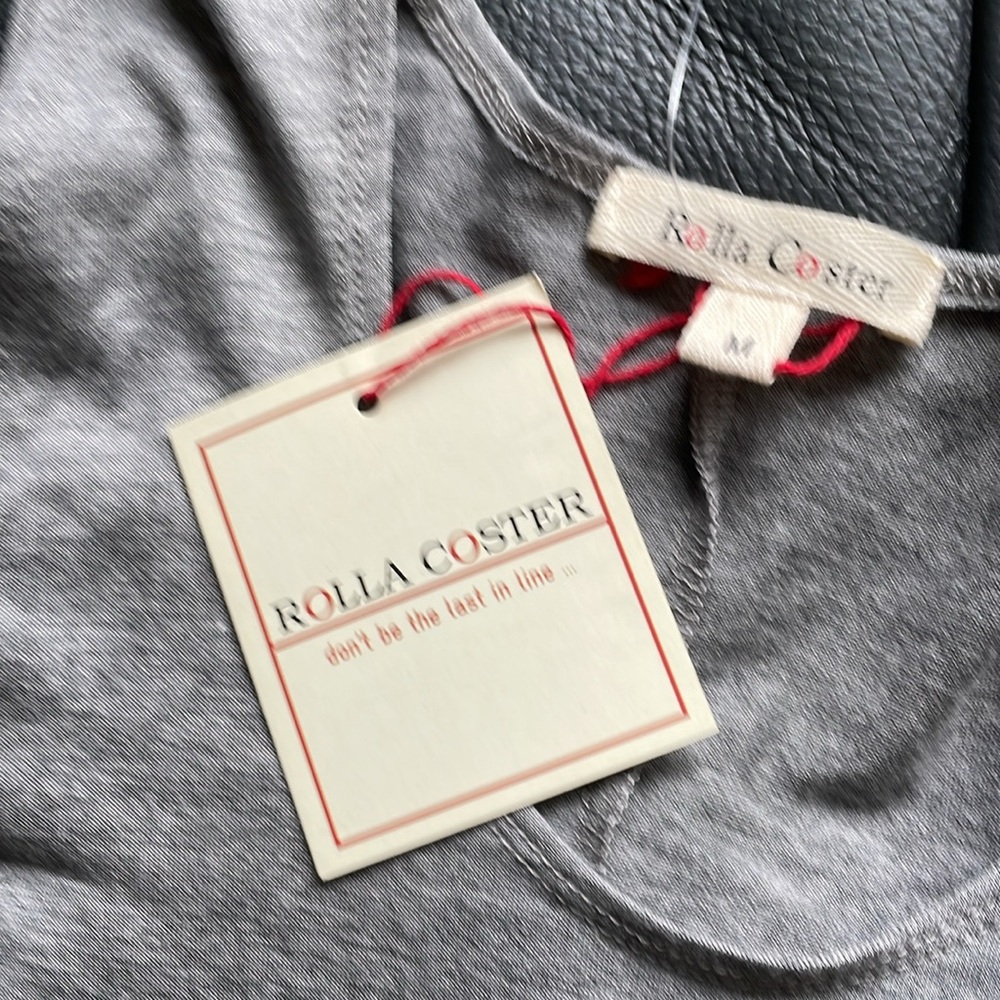 Rolla Coster Summer Dress Size M Gray No Sleeves A-line - Picture 5 of 8